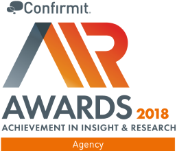 Confirmit AR Awards 2018 - Achievement in Insight & Research - Agency